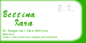 bettina kara business card